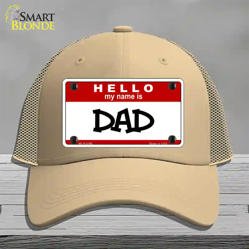 Dad Novelty License Plate Hat Mesh / Khaki