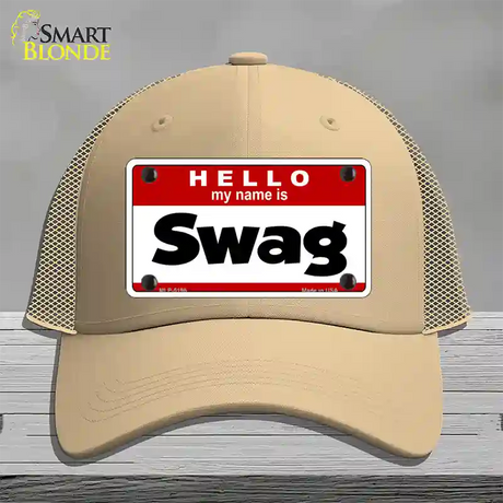 Swag Novelty License Plate Hat Mesh / Khaki