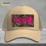 Hunting Babe Novelty License Plate Hat Mesh / Khaki