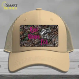 Real Women Fish Novelty License Plate Hat Mesh / Khaki