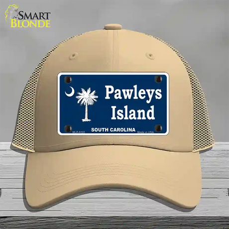 Pawleys Island Novelty License Plate Hat Mesh / Khaki