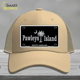 Pawleys Island Black Novelty License Plate Hat Mesh / Khaki