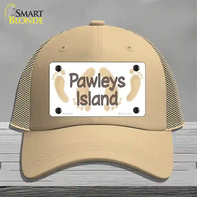 Pawleys Island Foots Novelty License Plate Hat Mesh / Khaki