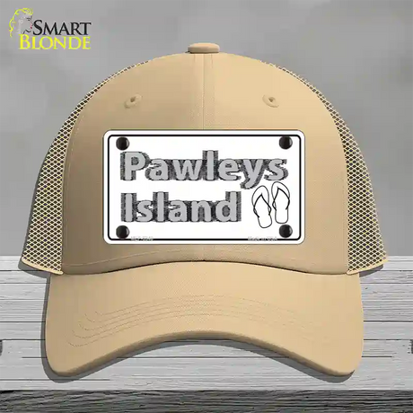 Pawleys Island Flip Flops Novelty License Plate Hat Mesh / Khaki