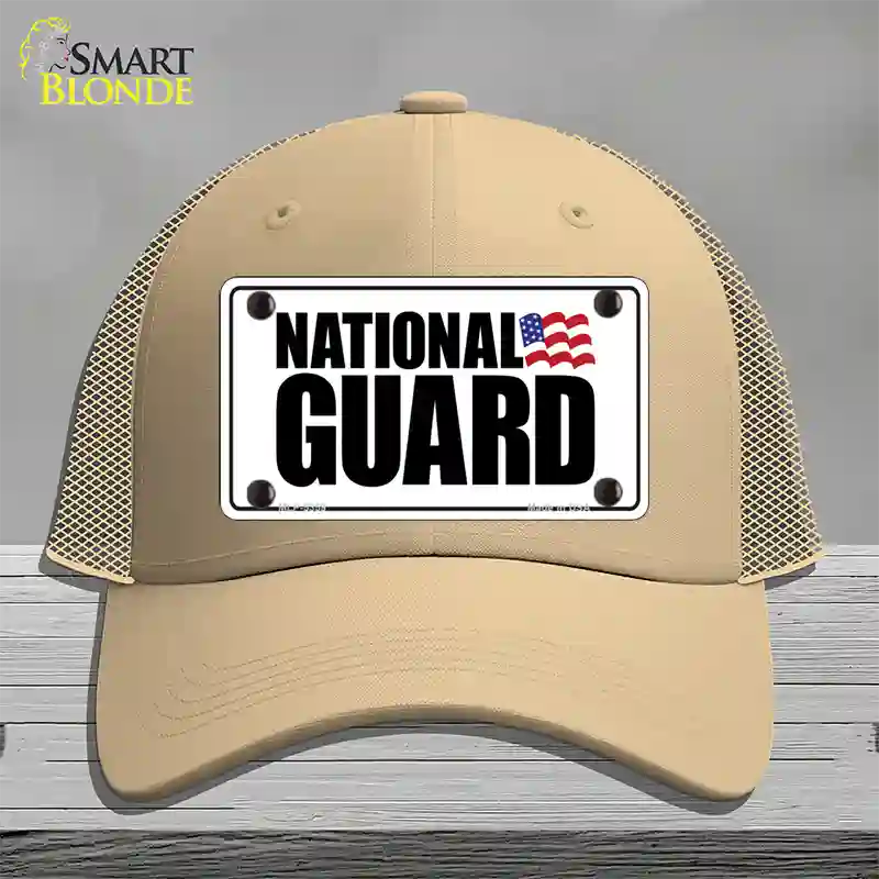 National Guard Novelty License Plate Hat Mesh / Khaki