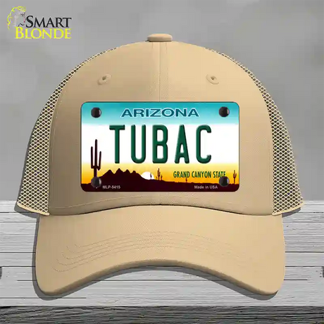 Tubac Arizona Novelty License Plate Hat Mesh / Khaki