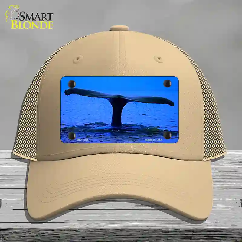 Whale Tail Novelty License Plate Hat Mesh / Khaki