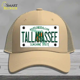 Tallahassee Florida Novelty License Plate Hat Mesh / Khaki