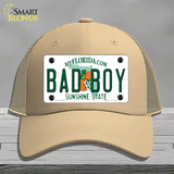 Bad Boy Florida Novelty License Plate Hat Mesh / Khaki