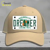 Dreamer Florida Novelty License Plate Hat Mesh / Khaki