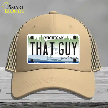 That Guy Michigan Novelty License Plate Hat Mesh / Khaki