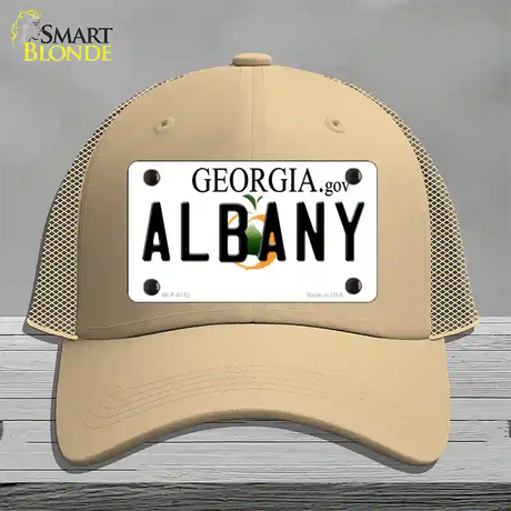 Albany Georgia Novelty License Plate Hat Mesh / Khaki