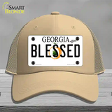 Blessed Georgia Novelty License Plate Hat Mesh / Khaki