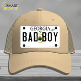 Bad Boy Georgia Novelty License Plate Hat Mesh / Khaki