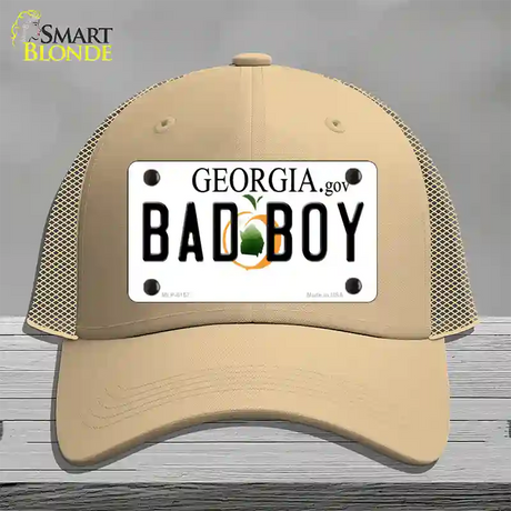 Bad Boy Georgia Novelty License Plate Hat Mesh / Khaki