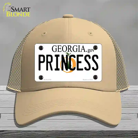 Princess Georgia Novelty License Plate Hat Mesh / Khaki