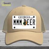 MMM Beer Georgia Novelty License Plate Hat Mesh / Khaki