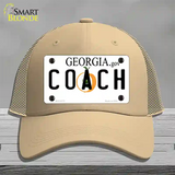 Coach Georgia Novelty License Plate Hat Mesh / Khaki