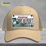 Shreveport Louisiana Novelty License Plate Hat Mesh / Khaki