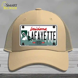 Lafayette Louisiana Novelty License Plate Hat Mesh / Khaki