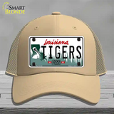 Tigers Louisiana Novelty License Plate Hat Mesh / Khaki