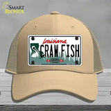 Craw Fish Louisiana Novelty License Plate Hat Mesh / Khaki