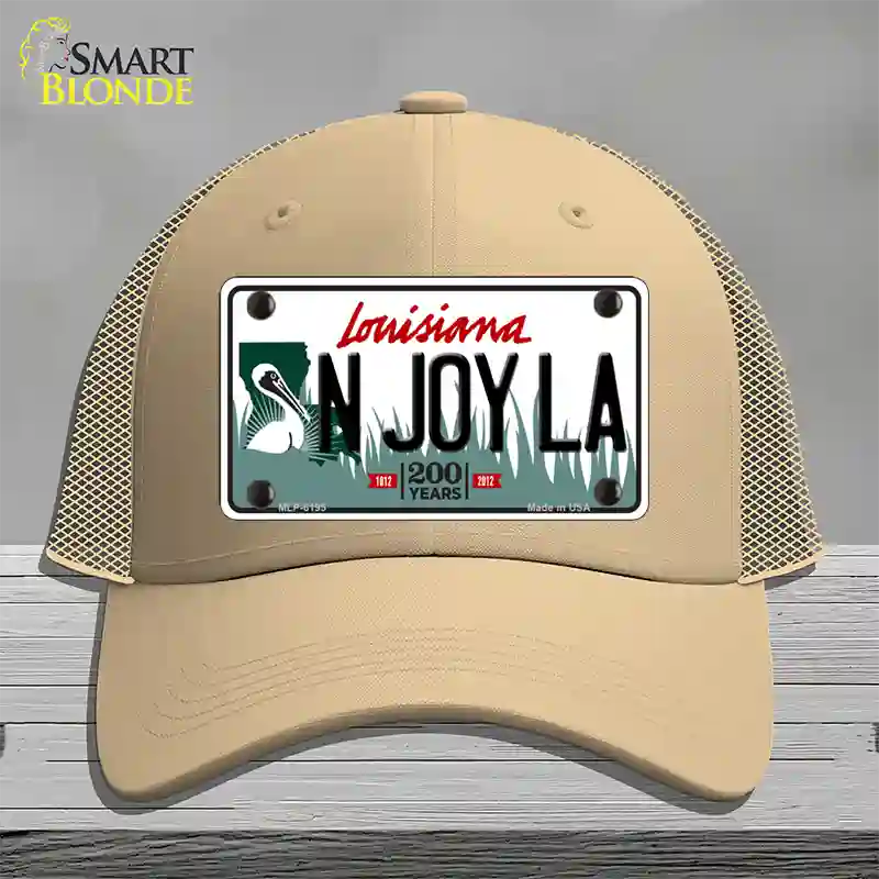 N Joy La Louisiana Novelty License Plate Hat Mesh / Khaki