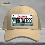 Princess Louisiana Novelty License Plate Hat Mesh / Khaki