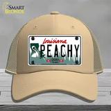 Peachy Louisiana Novelty License Plate Hat Mesh / Khaki