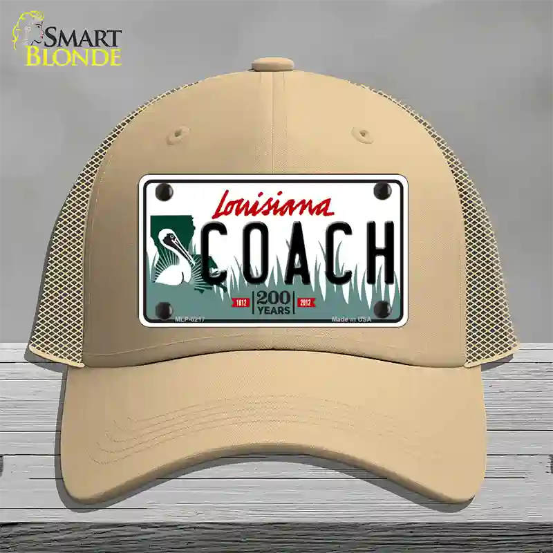 Coach Louisiana Novelty License Plate Hat Mesh / Khaki