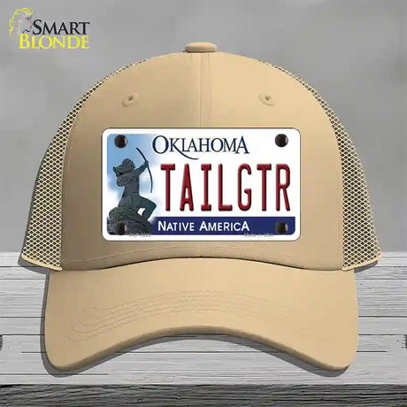 Tailgtr Oklahoma Novelty License Plate Hat Mesh / Khaki