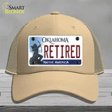 Retired Oklahoma Novelty License Plate Hat Mesh / Khaki