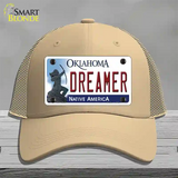 Dreamer Oklahoma Novelty License Plate Hat Mesh / Khaki