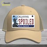 Spoiled Oklahoma Novelty License Plate Hat Mesh / Khaki