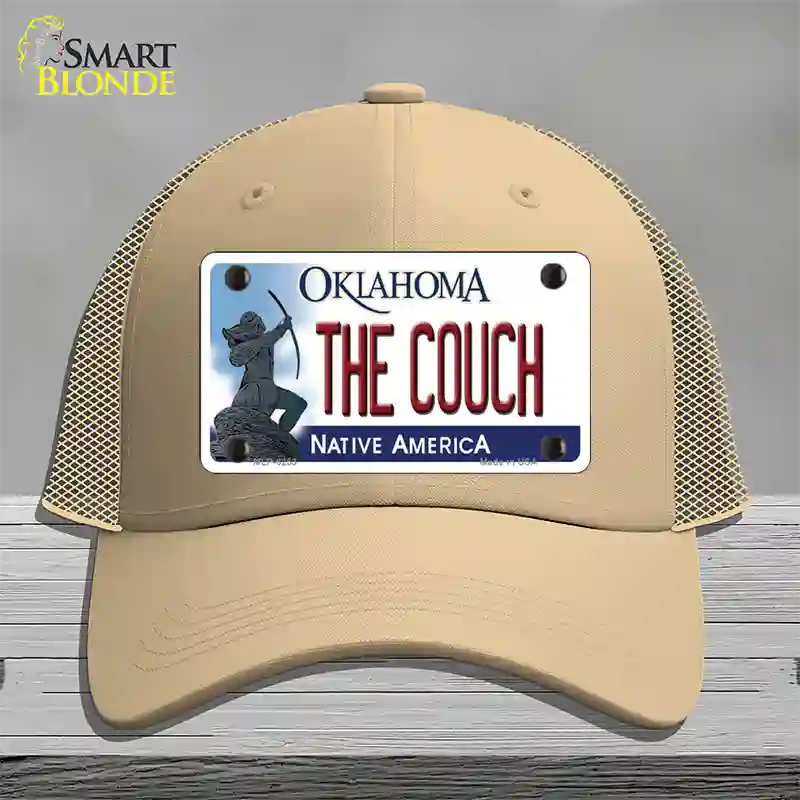 The Couch Oklahoma Novelty License Plate Hat Mesh / Khaki