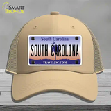 South Carolina Novelty License Plate Hat Mesh / Khaki