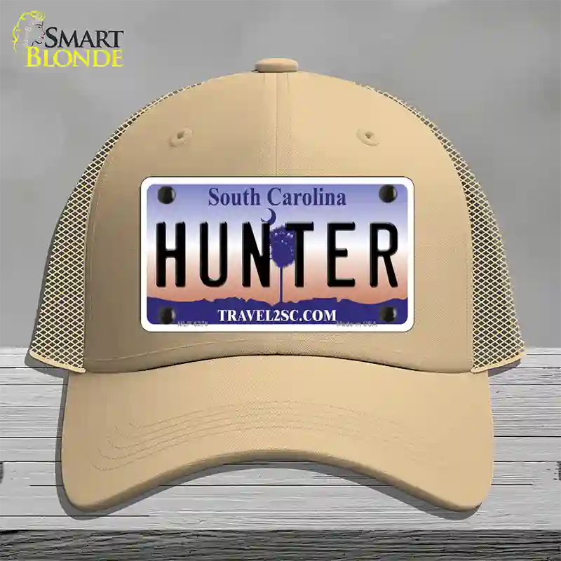 Hunter South Carolina Novelty License Plate Hat Mesh / Khaki