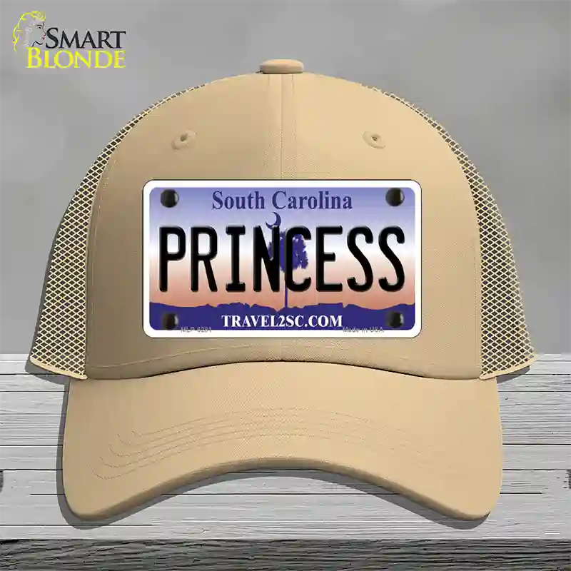 Princess South Carolina Novelty License Plate Hat Mesh / Khaki