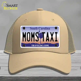 Moms Taxi South Carolina Novelty License Plate Hat Mesh / Khaki