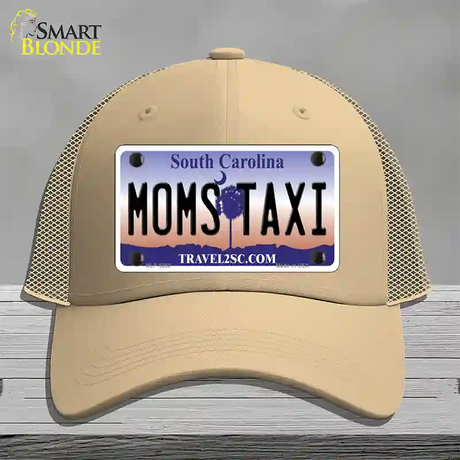 Moms Taxi South Carolina Novelty License Plate Hat Mesh / Khaki