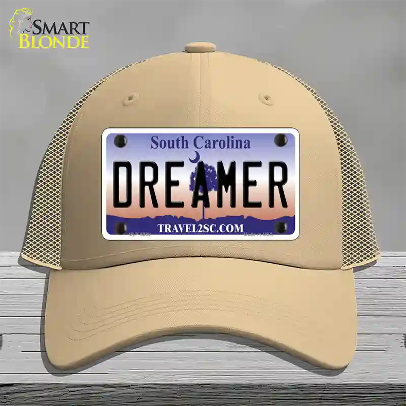 Dreamer South Carolina Novelty License Plate Hat Mesh / Khaki