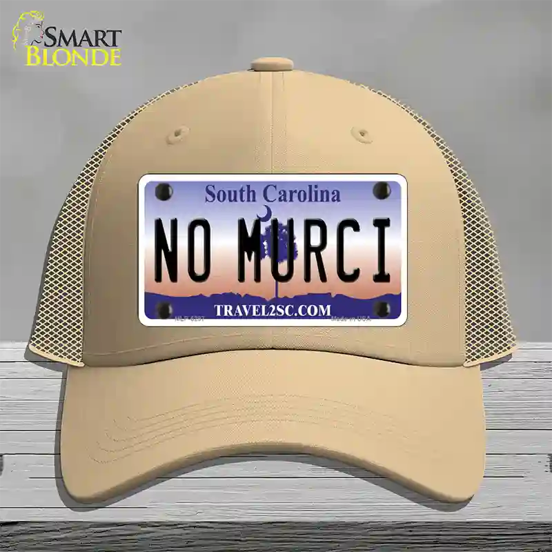 No Murci South Carolina Novelty License Plate Hat Mesh / Khaki