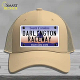 Darlington Raceway South Carolina Novelty License Plate Hat Mesh / Khaki