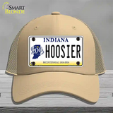 Hoosier Indiana Novelty License Plate Hat Mesh / Khaki