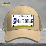 Paleo Indians Indiana Novelty License Plate Hat Mesh / Khaki