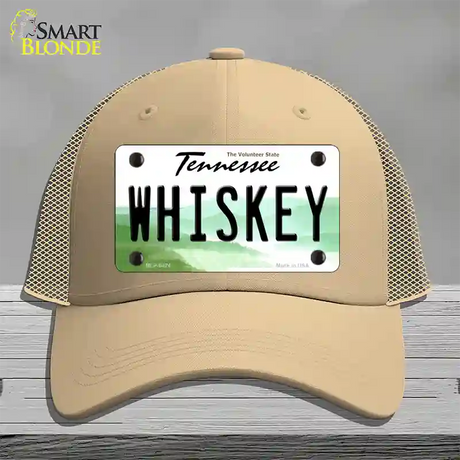 Whiskey Tennessee Novelty License Plate Hat Mesh / Khaki