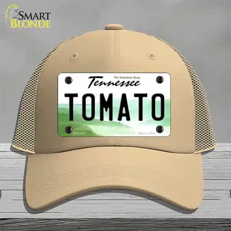 Tomato Tennessee Novelty License Plate Hat Mesh / Khaki