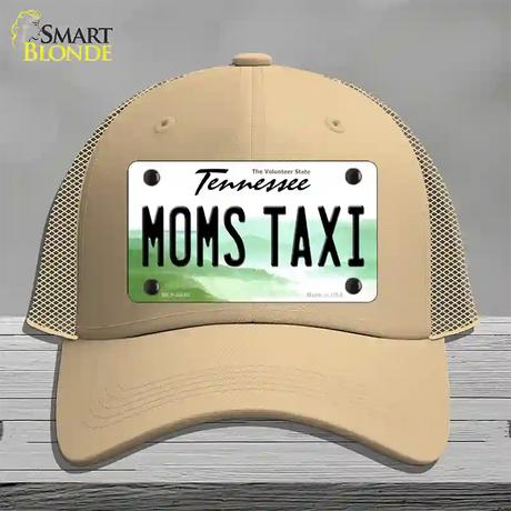 Moms Taxi Tennessee Novelty License Plate Hat Mesh / Khaki