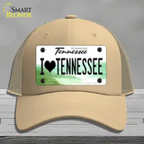 I Love Tennessee Novelty License Plate Hat Mesh / Khaki