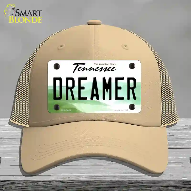 Dreamer Tennessee Novelty License Plate Hat Mesh / Khaki